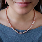 Glint-halsband – Solsten och röd korall