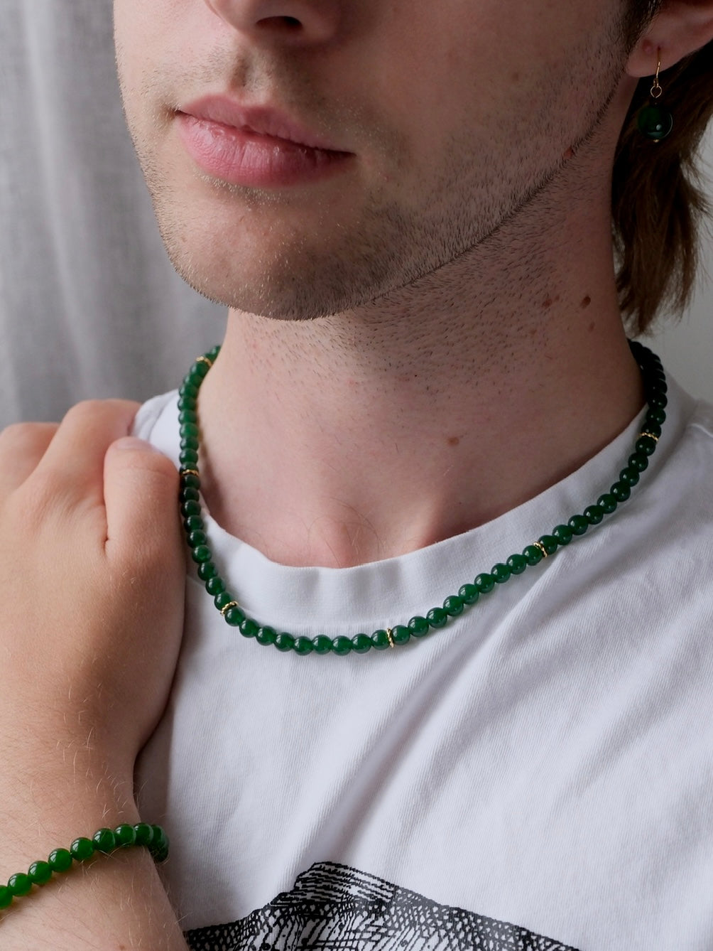 Mossa-halsband - Jade